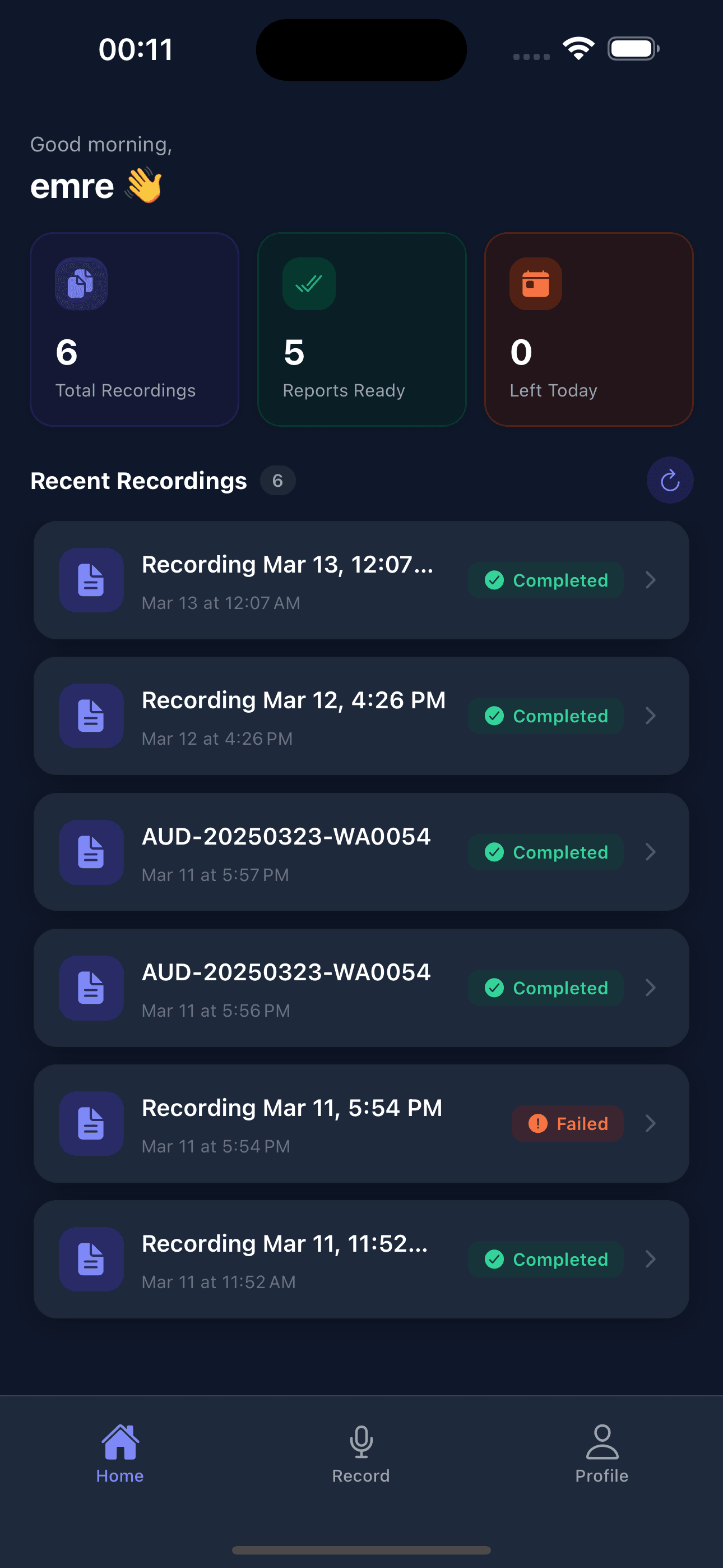 Vocapto App Screen 3
